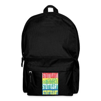 Stuttgart Deutschland Stadt Schrift Skyline - Rucksack - Schwarz - Vorne
