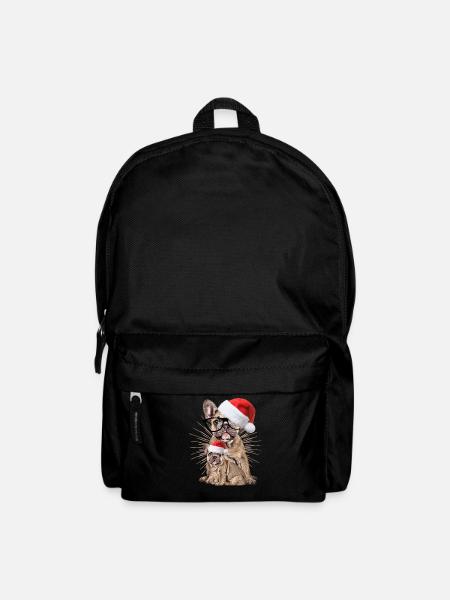 französische BulldoggeWeihnachten Hund Hunde - Rucksack - Schwarz