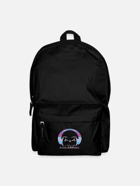 Bunte Musik Kopfhörer - Rucksack - Schwarz