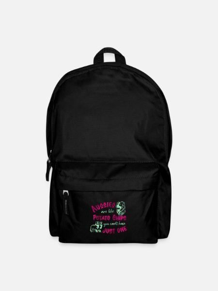 Aussies are like Potato Chips - pink - Backpack - black
