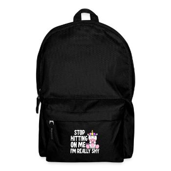 Stop dredging me, I'm shy - Backpack - black - Front