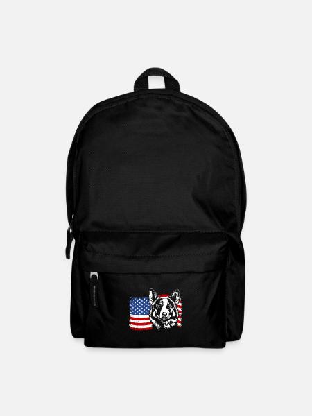 Welsh Corgi Amerika Fahne Hunde Hund Wilsigns - Rucksack - Schwarz