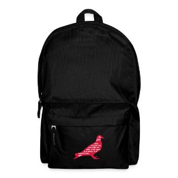 C'est arrivé près de chez vous - Poème Pigeon - Sac à dos - noir - Devant