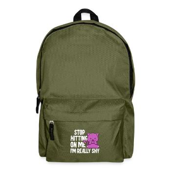 Arrêtez de me draguer, je suis timide - Sac à dos - vert olive - Devant