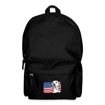 Dalmatians America Flag Dogs Wilsigns - Backpack - black - Front