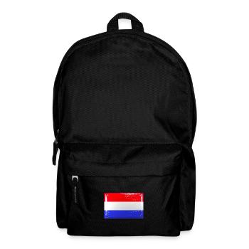 Pays-Bas Holland drapeau drapeau en étain look - Sac à dos - noir - Devant