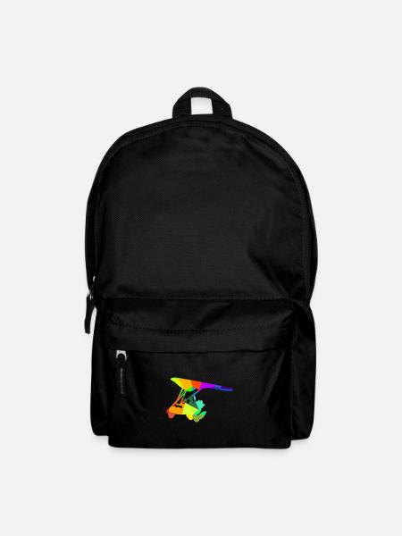 Ultralight Trike Regenbogen Flugzeuge Fahrzeuge - Rucksack - Schwarz