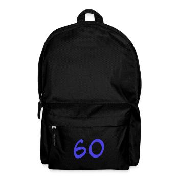 60. 60 YEARS. 60th ANNIVERSARY. 60TH BIRTHDAY. - Backpack - black - Front