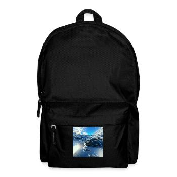 Vagues bleues sans fin contre le ciel bleu - Sac à dos - noir - Devant