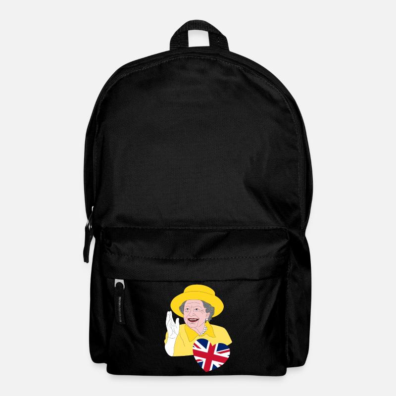 Britische Königin Elizabeth II. mit Union Jack - Rucksack - Schwarz
