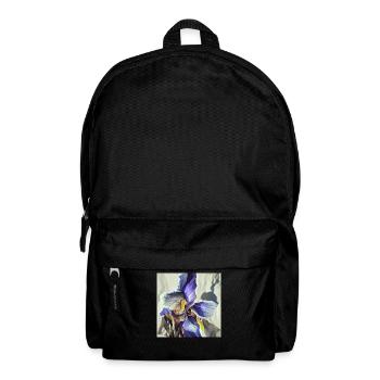 Purple iris flower in full bloom - Backpack - black - Front