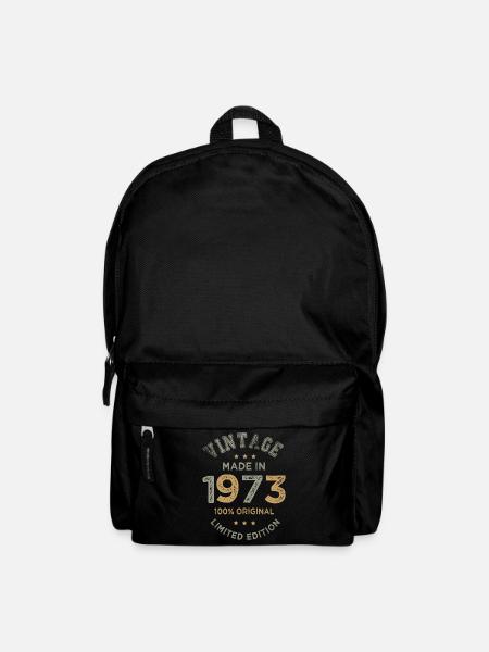 Made in 1973 Gift Vintage Anniversary 50 years - Backpack - black