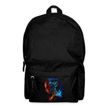 Cool Retro Futuristic Alien Fire and Water - Backpack - black - Front