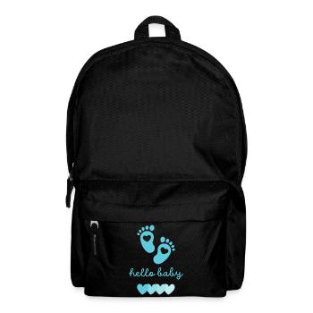 hello baby blau - Rucksack - Schwarz - Vorne
