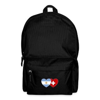 Argentine Suisse Drapeau Coeur - Sac à dos - noir - Devant