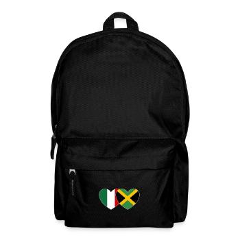 Italien Jamaika Flagge Herz - Rucksack - Schwarz - Vorne