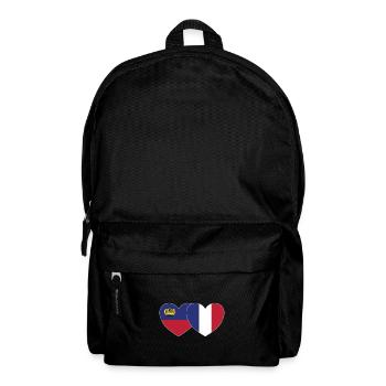 Liechtenstein France Drapeau Coeur - Sac à dos - noir - Devant