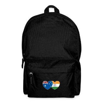 New Zealand India Flag Heart - Backpack - black - Front