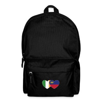 Irland Liechtenstein Flagge Herz - Rucksack - Schwarz - Vorne