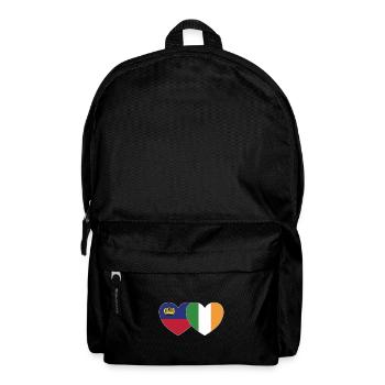 Liechtenstein Irland Flagge Herz - Rucksack - Schwarz - Vorne