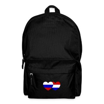 Russia Holland Flag Heart - Backpack - black - Front