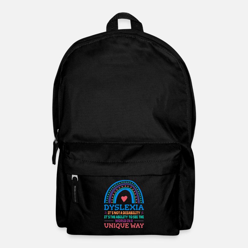 Dyslexia Awareness Dyslexic - Backpack - black