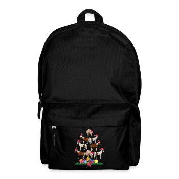 Pferd zu Weihnachten. Weihnachtsgeschenk - Rucksack - Schwarz - Vorne