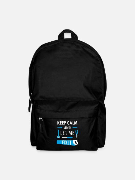 Bleib ruhig und lass es mich reparieren - Rucksack - Schwarz