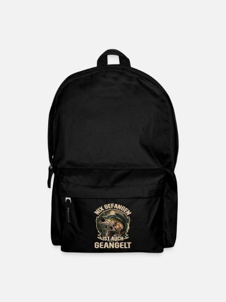 Angeln Angler Angelspruch - Rucksack - Schwarz