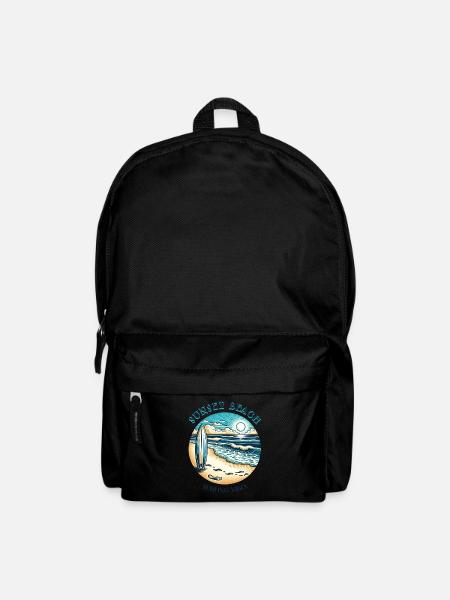Sunset Beach Surfing Vibes - Rucksack - Schwarz