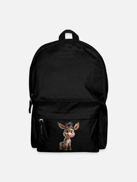 Esel sind Fluchttiere und Nutztiere - Rucksack - Schwarz