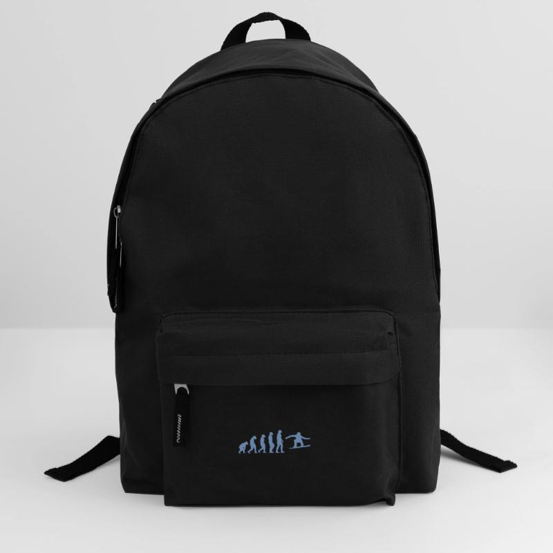 Snowboarder Evolution Silhouette Minimalist Backpack