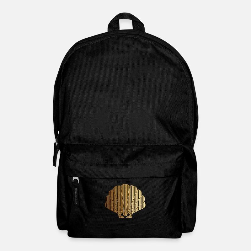 Muschel gold - Rucksack - Schwarz
