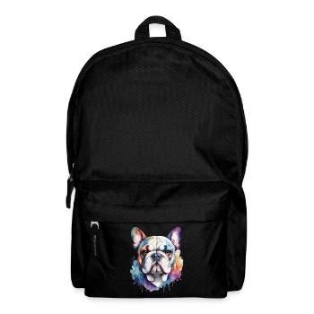Französische Bulldogge Cool Cool Bunt - Rucksack - Schwarz - Vorne