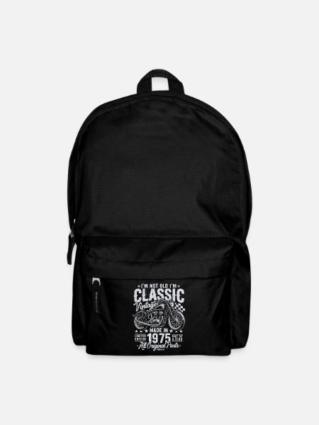 1975 Jahrgang geboren Motorrad Geburtstag Geschenk - Rucksack - Schwarz