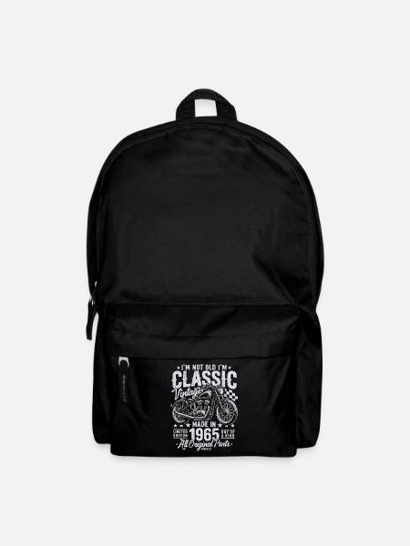1965 Jahrgang geboren Motorrad Geburtstag Geschenk - Rucksack - Schwarz