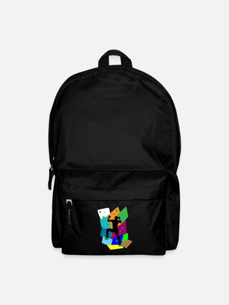 Bouldering sport climbing rock climbing gym gift - Backpack - black