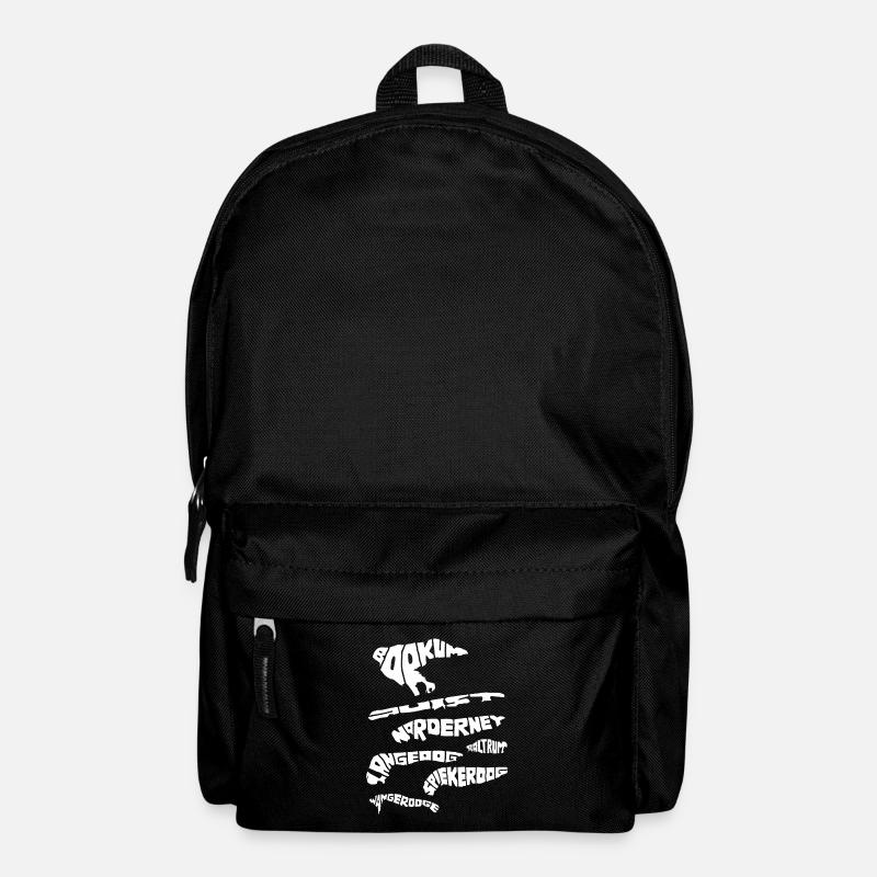 Osfriesian Islands silhouette vacation North Sea - Backpack - black