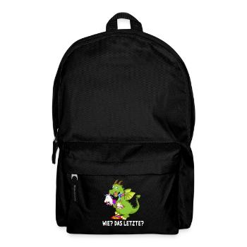 Wie das letzte? | Einhorn von Drache gefressen - Rucksack - Schwarz - Vorne