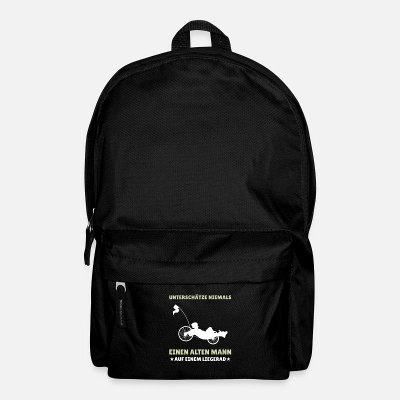 Herren Liegerad & Velomobil Sprüche Fahrrad - Rucksack - Schwarz