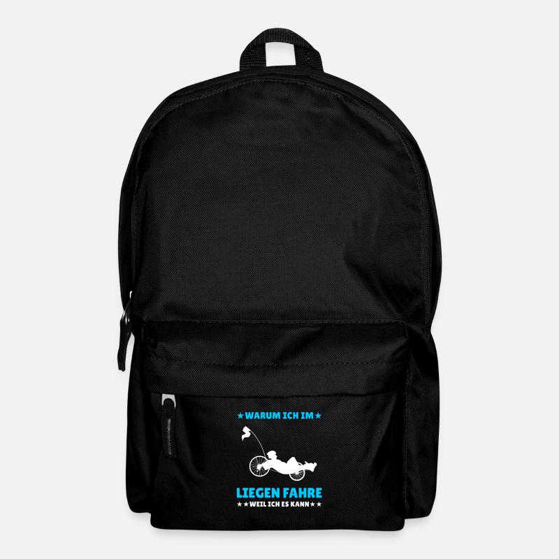 Herren Liegerad & Velomobil Sprüche Fahrrad - Rucksack - Schwarz