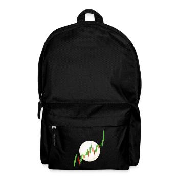 Candlestick Chart Crypto Coin to the Moon Exchange - Backpack - black - Front