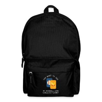 Baseball Card Collector And Baseball Memorabilia - Backpack - black - Front