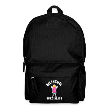 Dual Language Team Bilingual Teacher School Tutor - Backpack - black - Front
