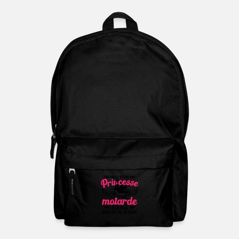 Princesse Et Motarde À La Fois Idée Cadeau Moto - Sac à dos - noir
