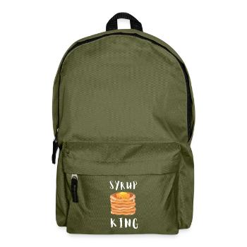 Syrup For Pancakes Flipping Flapjack Breakfast - Backpack - olive green - Front
