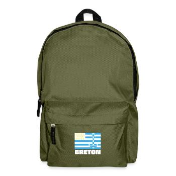 Breton Breizh Pur Beurre Heartbeat - Humour - Backpack - olive green - Front