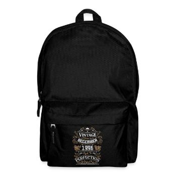Vintage December 1996, Retro Birthday Gift - Backpack - black - Front