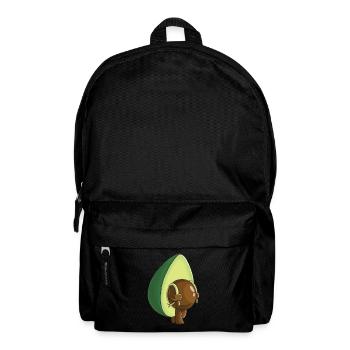 Backpacking Avocado mit guter Stimmung - Rucksack - Schwarz - Vorne