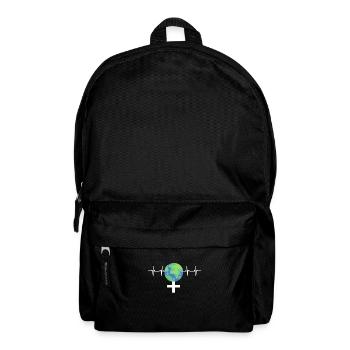 Female Stem Scientist Technology Student, - Backpack - black - Front